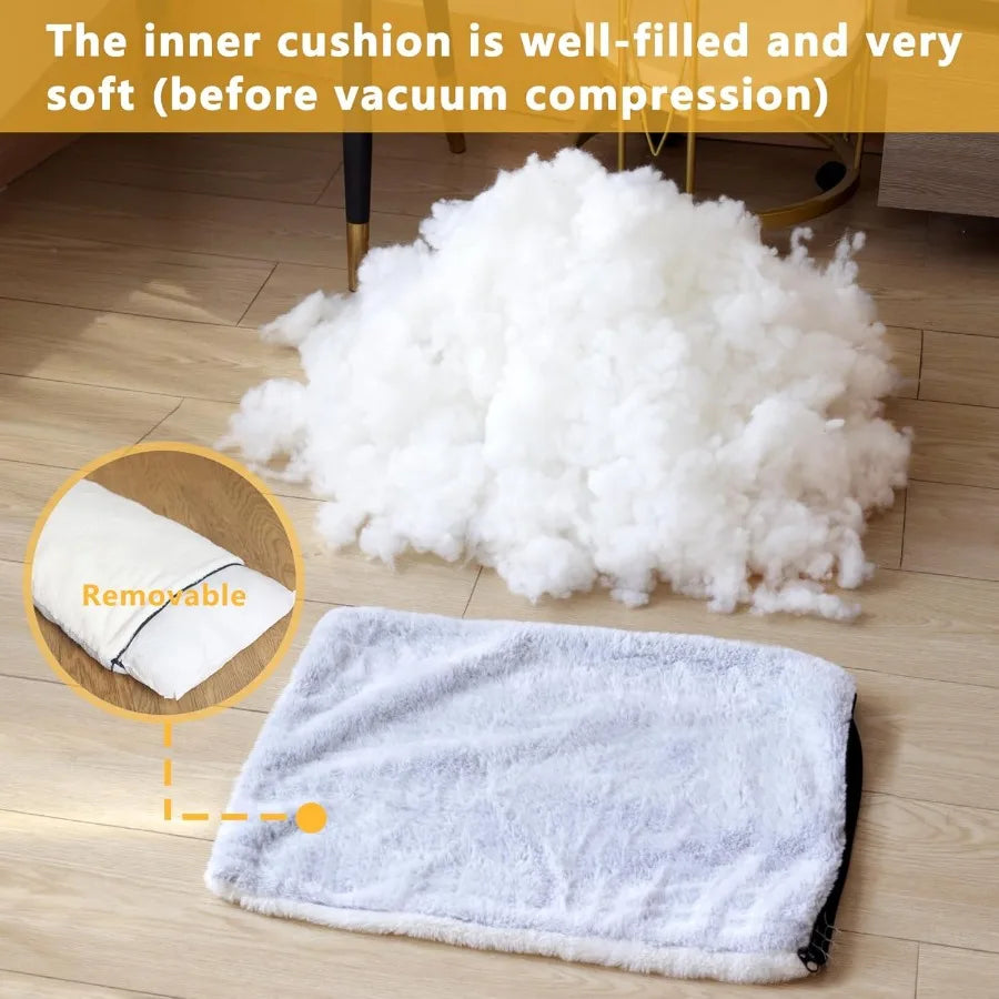 Cat Bed Cave Cat beds for Indoor Cats Soft and Comfortable Cute Cat House with Removable Washable Cushioned Pillow Enclosed Cat Bed